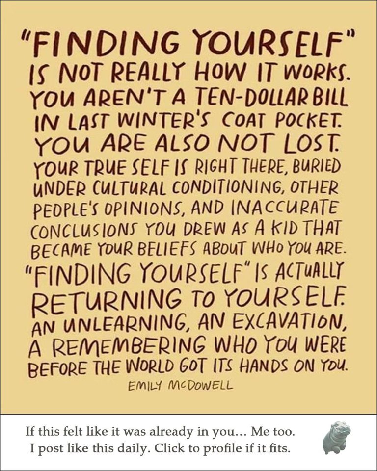 Don’t Find Yourself. Return.